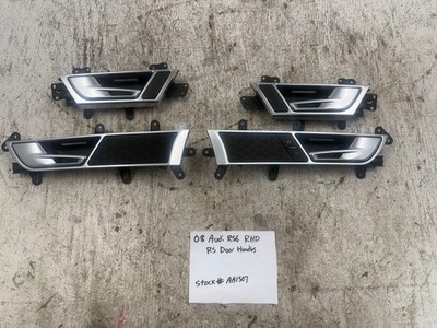 08 09 10 AUDI RS6 C6 OEM RHD COMPLETE SET OF INTERIOR DOOR HANDLES