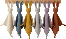 Doudou Lapin Personnalisé Avec Prénom – Gaze De Coton – Doudou Bébé Mixte Fille