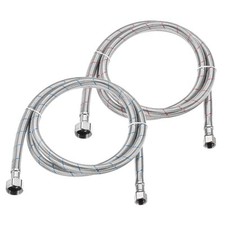 2-Pack 60" Faucet Hose Connector, 9/16" x G1/2 Female Thread Connector
