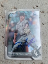 Peyton Pallette Signed 2022 Bowman Chrome Baseball Card #BDC-177 Whitesox