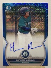 2023 Bowman Chrome Michael Arroyo Mega Box Blue Mojo Autograph/150 Mariners