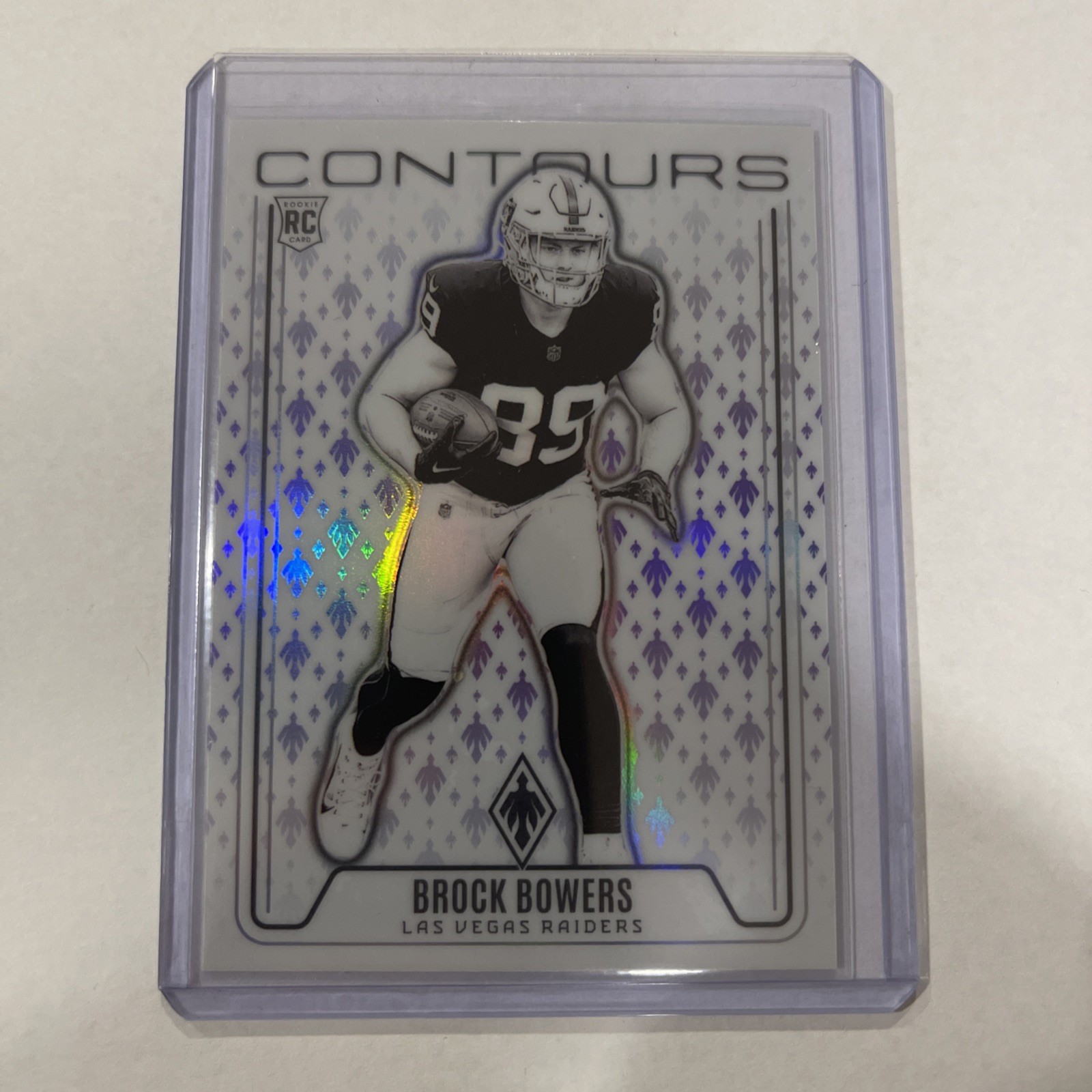 2024 Panini Phoenix BROCK BOWERS Purple Contours #CON-BBS (RC) - Raiders