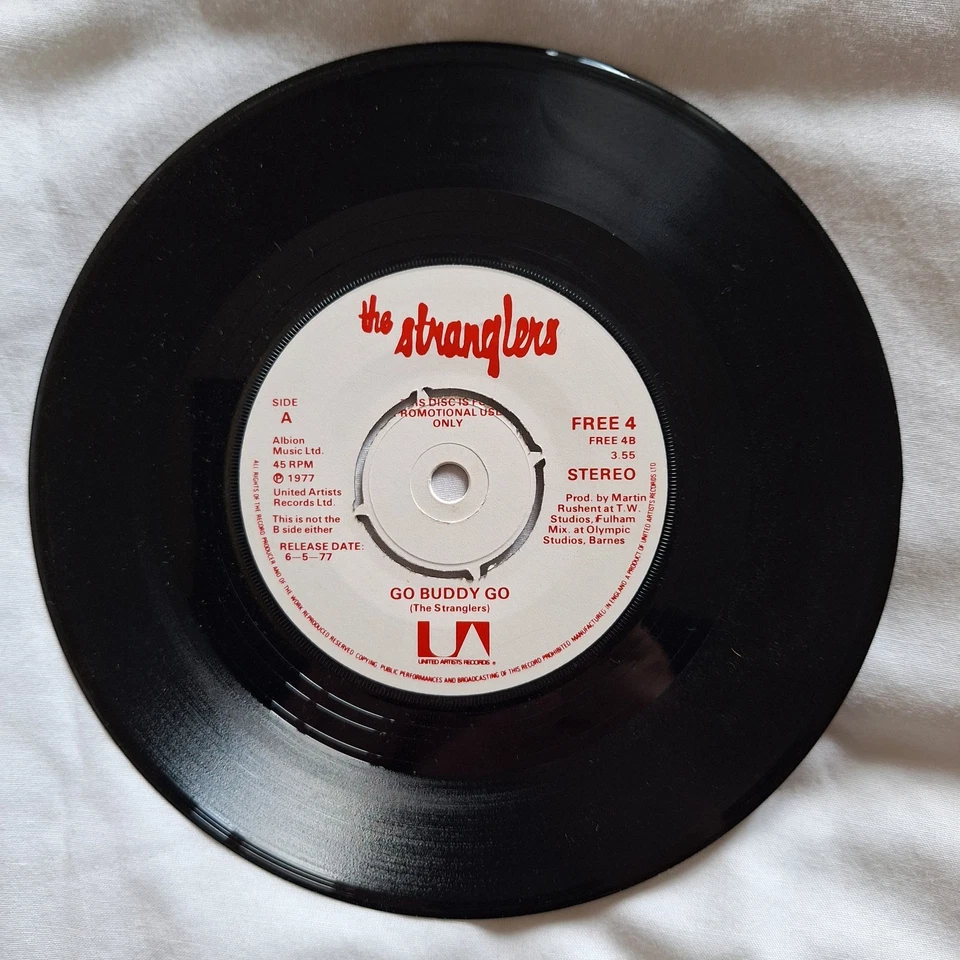 The Stranglers Free 4 Promo Peaches/ Go Buddy Go 7" Vinyl Single - Image 2 of 2