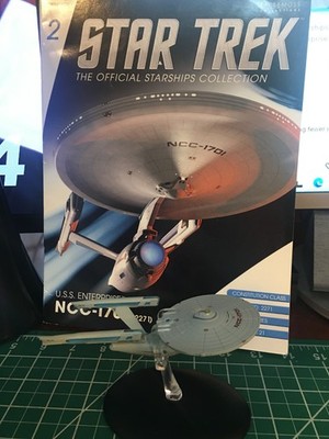 Eaglemoss Star Trek #2  ''USS Enterprise NCC-1701 (2271)'' with box and magazine