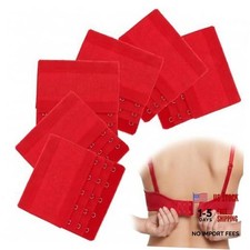 6-Pack Bra Extenders for Women 5-Hook 3-Row Elastic Bra Back Extender Straps