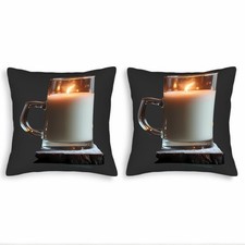 Set of 2 Decorative Throw Pillow Covers 18x18in-Cozy FloralPattern Cushion Cases