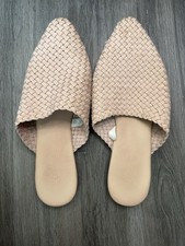 Universal Thread Women's Elora Mule Flats Size 8.5 Light Beige