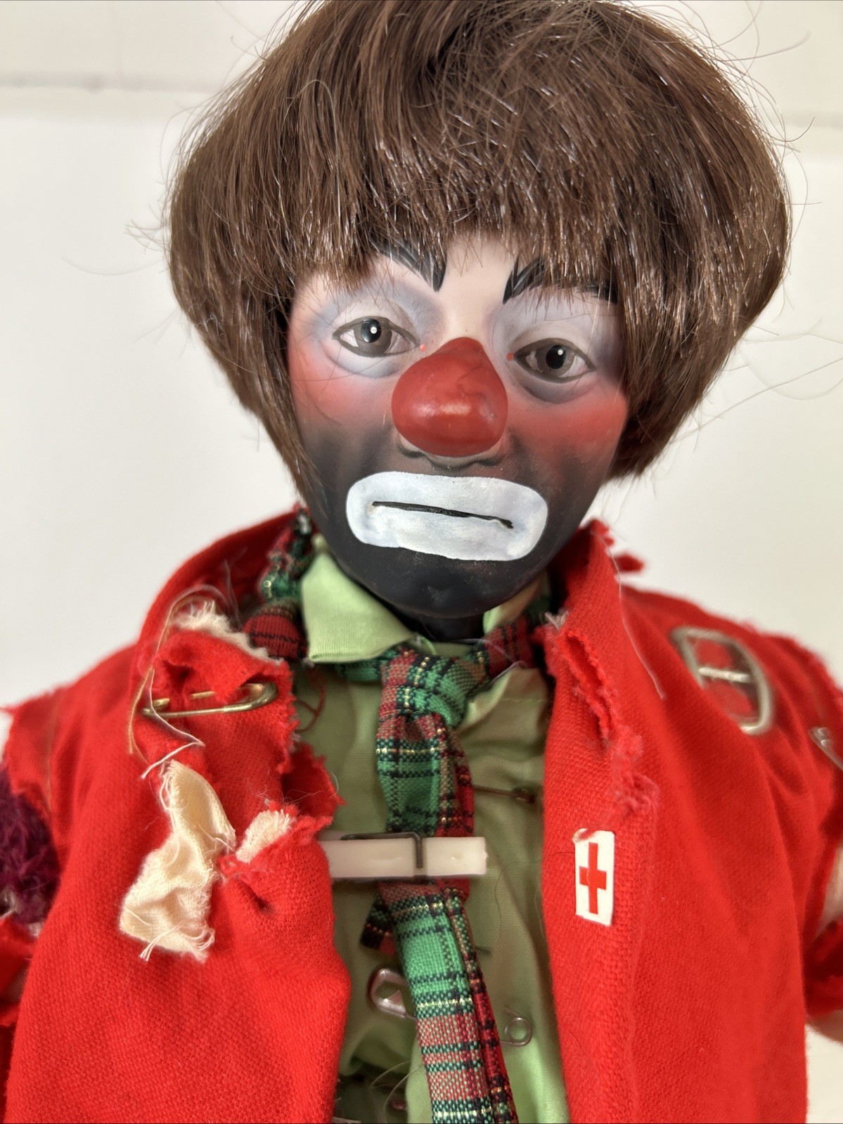 VTG EMMETT KELLY JR WEARY WILLIE CLOWN ARTICULATED DOLL RARE SIMSON Tag 16”