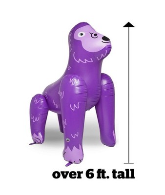   SUN SQUAD INFLATABLE GIANT GORILLA SPARKLER Purple 6 ft AS SHOWN
