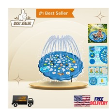 67-Inch Anti-Slip Splash Pad - Ideal for Family Water Play  Pets