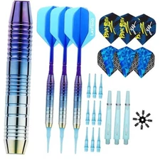 3-Pieces Plastic Tip Darts,Professional Soft Tip Darts Set 21g Darts Set bule