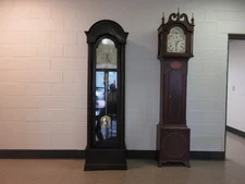ANTIQUE HERSCHEDE GRANDFATHER CLOCK CINCINNATI OHIO 5 TUBE 3  WEIGHT