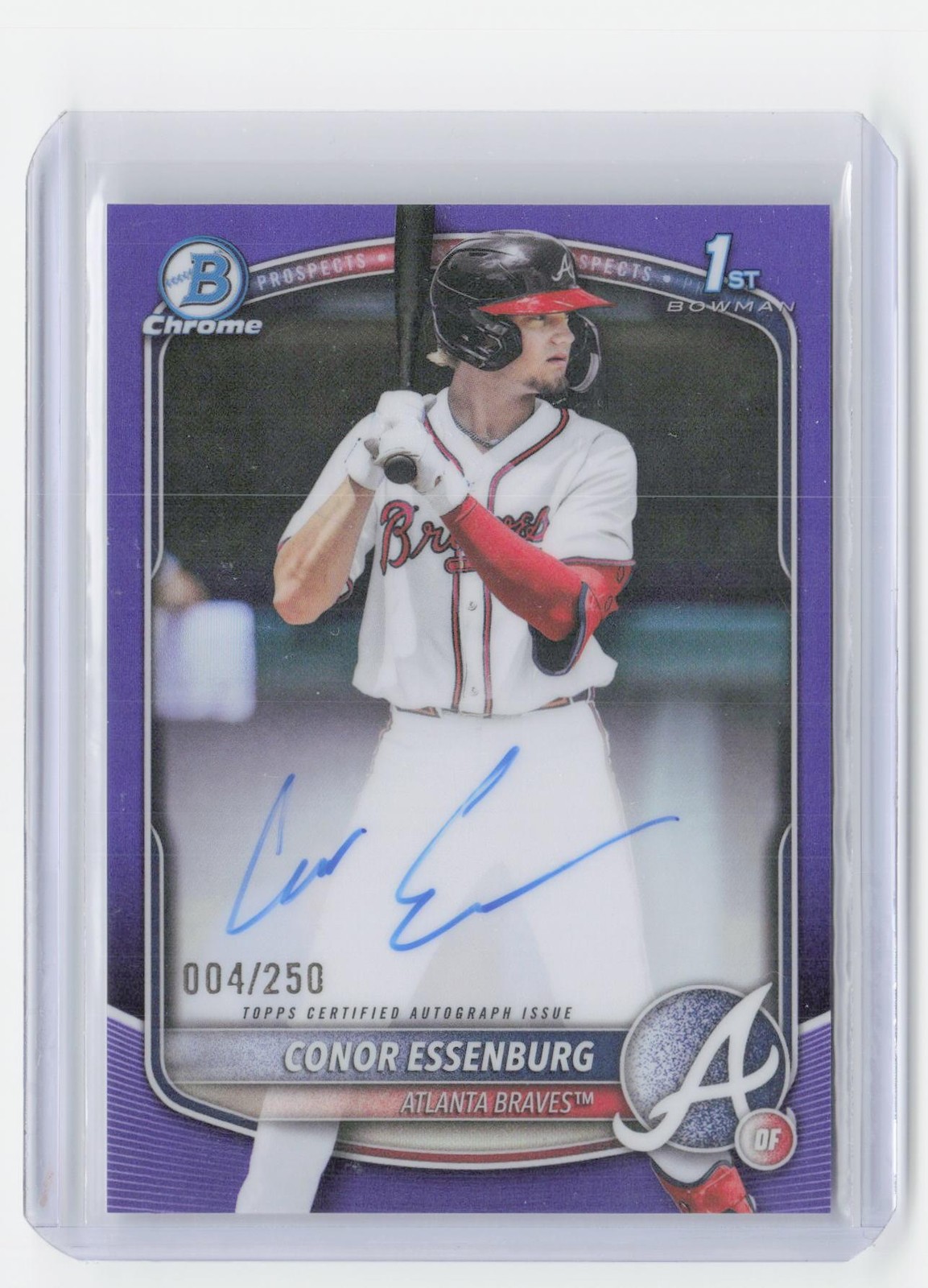 2025 Bowman Draft #CPA-CE Conor Essenburg Chrome Prospect Auto Purple Ref #/250