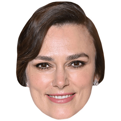 Keira Knightley (Hair Up) Promi Maske, flaches Kartengesicht, Kostüm Maske