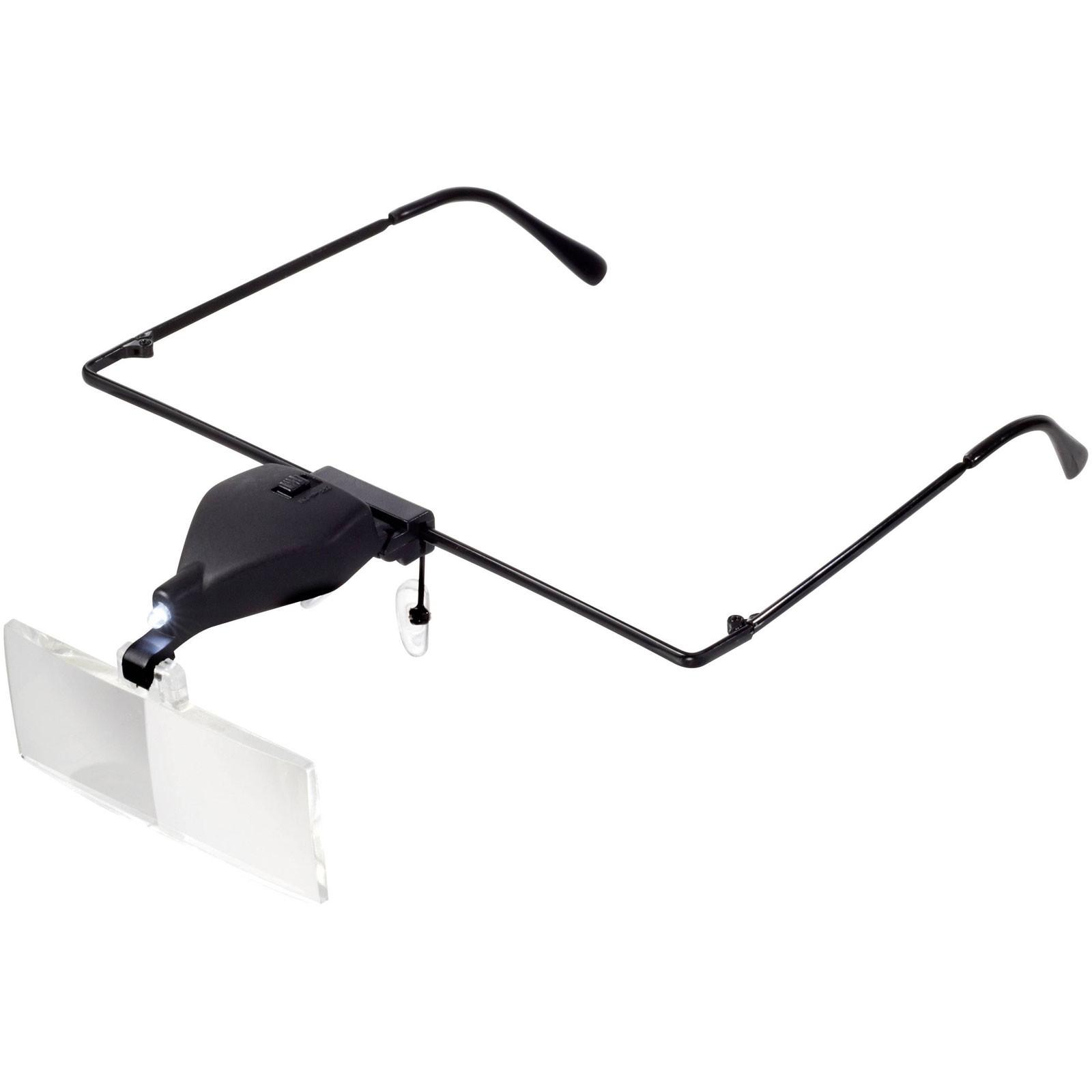 Toolcraft Magnifier Glasses 1.5x-3.5x LED 3 Lenses Clear