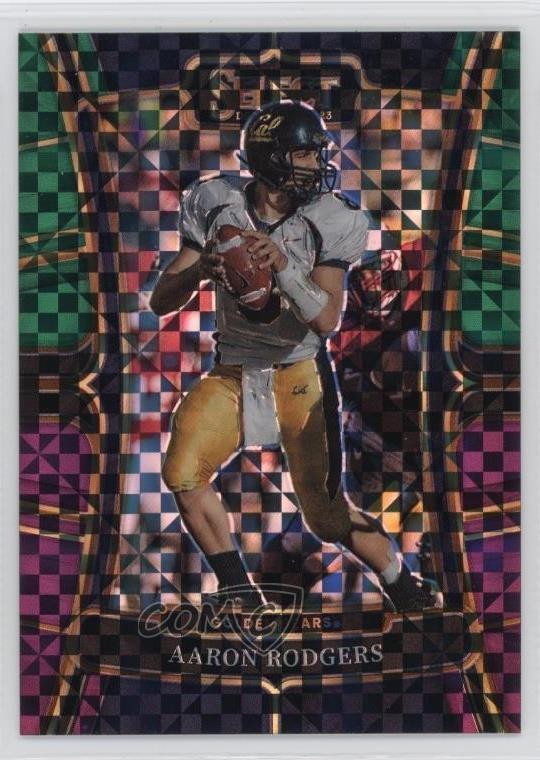 2023 Select Draft Picks Concourse Green & Purple Squares Prizm Aaron Rodgers 0v0