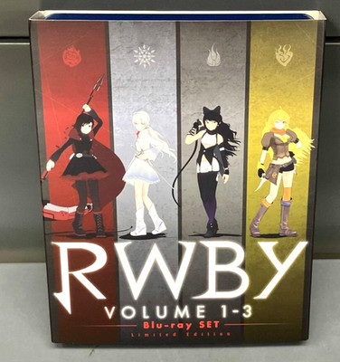 RWBY Volume 1-3 Blu-ray Set First Edition Complete Japan Limited Rare