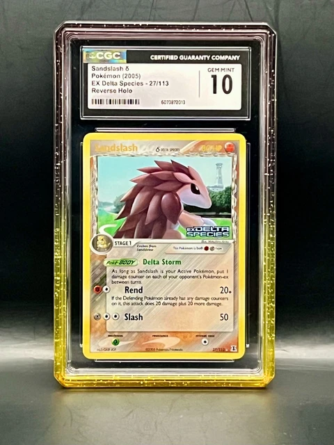 Sandslash 27/113 Reverse Holo Stamped-2005 Pokémon EX Delta Species CGC 10