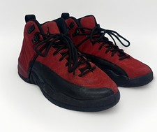 Nike Air Jordan 12 Retro 153265-602 Youth Size 4Y Red Black Boys Sneakers