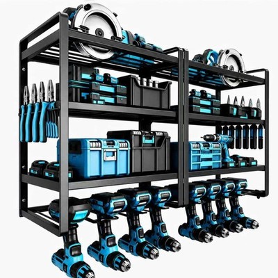 40''W Large Power Tool Organizer Wall Mount with 8 Screwdriver Holder, 2 Pack...