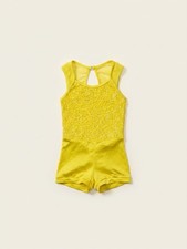 Weissman Ghost 14510 Girls SC 6/6X Yellow Sequin 3-in-1 Dance Costume
