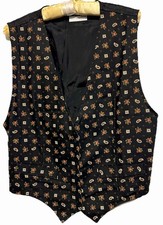 Ms Paquette Vest S Vintage Y2K Paisley Floral Whimsigoth Dark Fairy Waistcoat