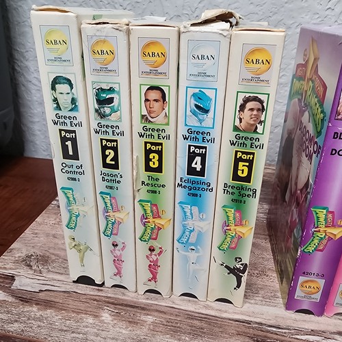 Power Rangers Vhs Lot 13 Tapes Vintage Green With Evil Series Pink Ranger - Picture 12 of 23