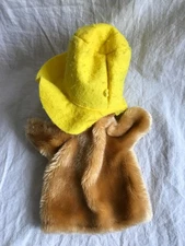 Paddington Bear Puppet 10" Plush Felt Yellow Hat