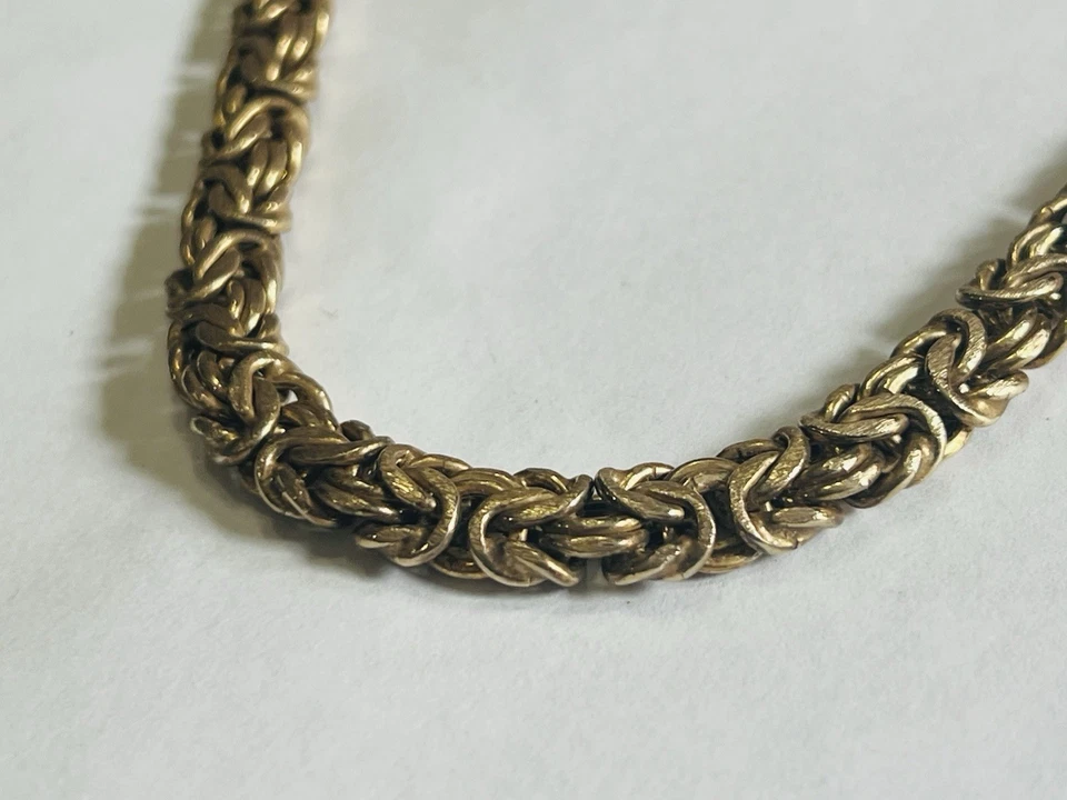 Veronese Gold Plated Sterling Silver 7mm Necklace 18” Long 35.8 Grams — 第 2/4 张图片