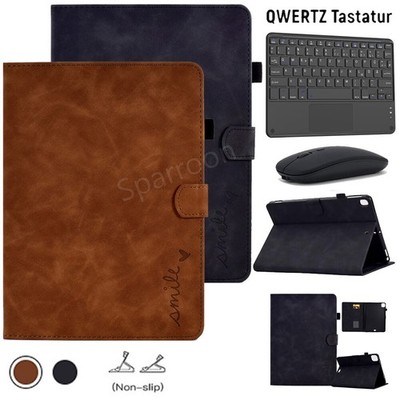 Touchpad QWERTZ Tastatur für iPad 10th 9th 8th 7th Gen Air 5/4/3 mit Schutzhülle