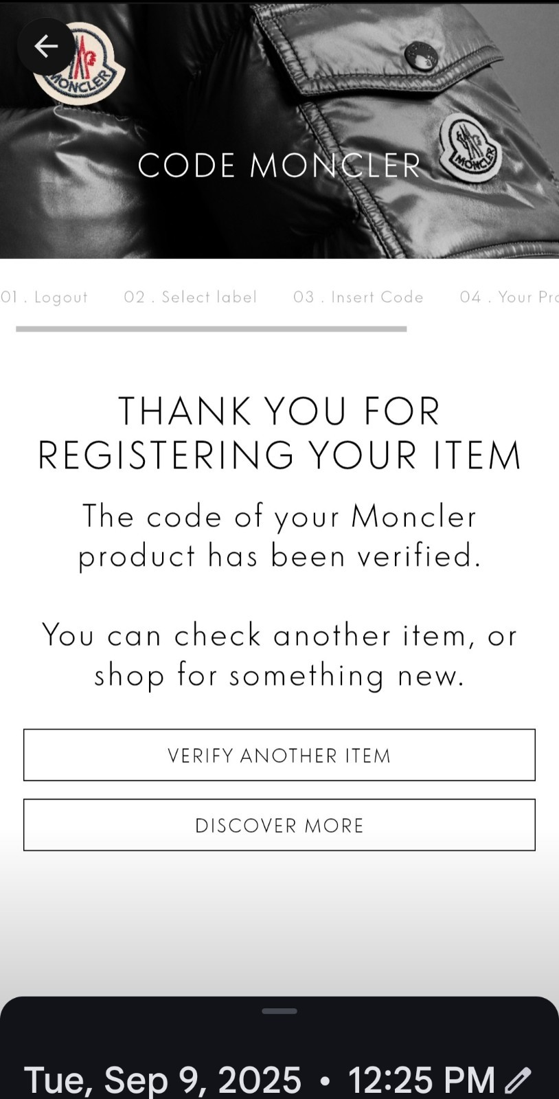 AUTHENTICATED! *RARE* MONCLER RUBBER PATCH LOGO S… - image 23