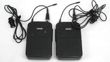 2x Shure UC1-UA Wireless Transmitter Bodypack WL 184 Supercardioid Lavalier Mic