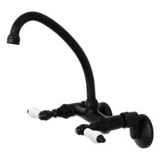 Kingston Brass KS514 Kingston 1.8 GPM Widespread Bridge Kitchen - Black