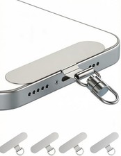 Phone Tether Tab 4pcs 360 Swivel Clip Ultra Thin Stainless Steel Lanyard Tab