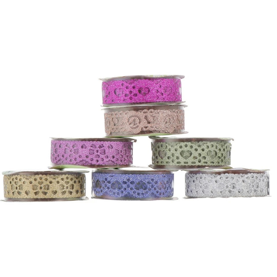 7 Rolls Bande Masquage Paillettes Ruban Adhesif Decoratif Décoration - Photo 2/4