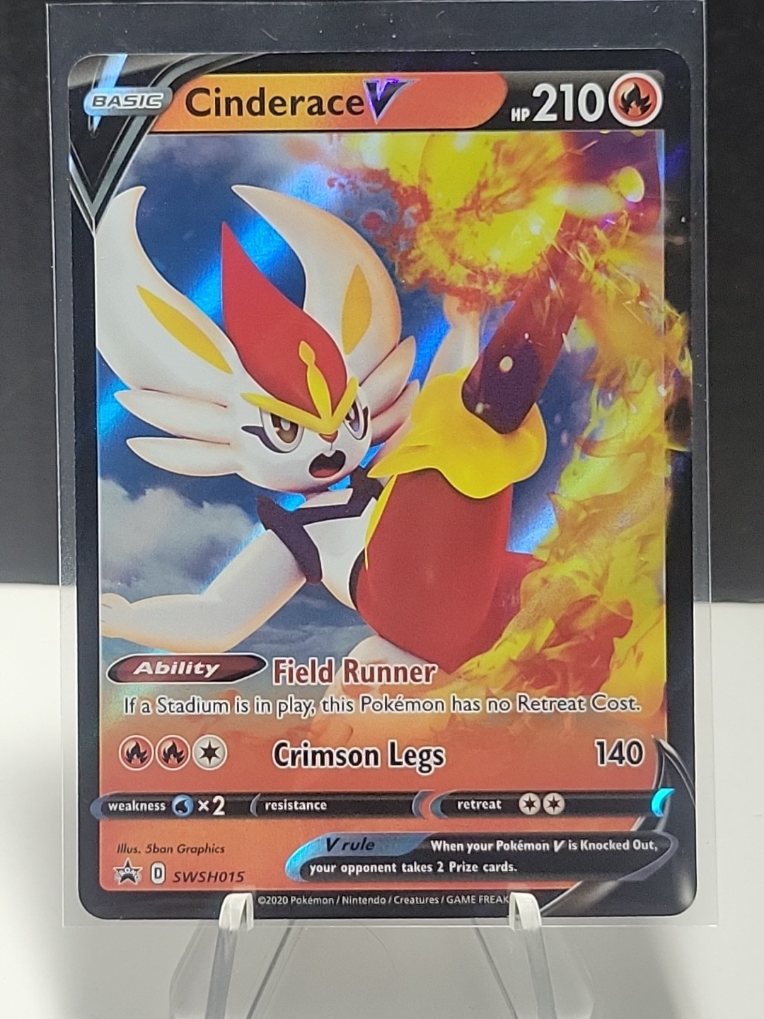Pokemon TCG Sword & Shield - Cinderace V #SWSH015 Black Star Promo