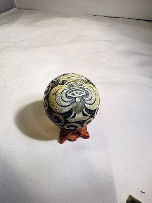 Unique Etched Glass Marble! Dichroic Glass. By Ryan Messner