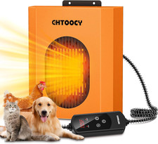 500W Dog House Heater W Thermostat, Adjustable Temp  24H Timer Button, Outdoor