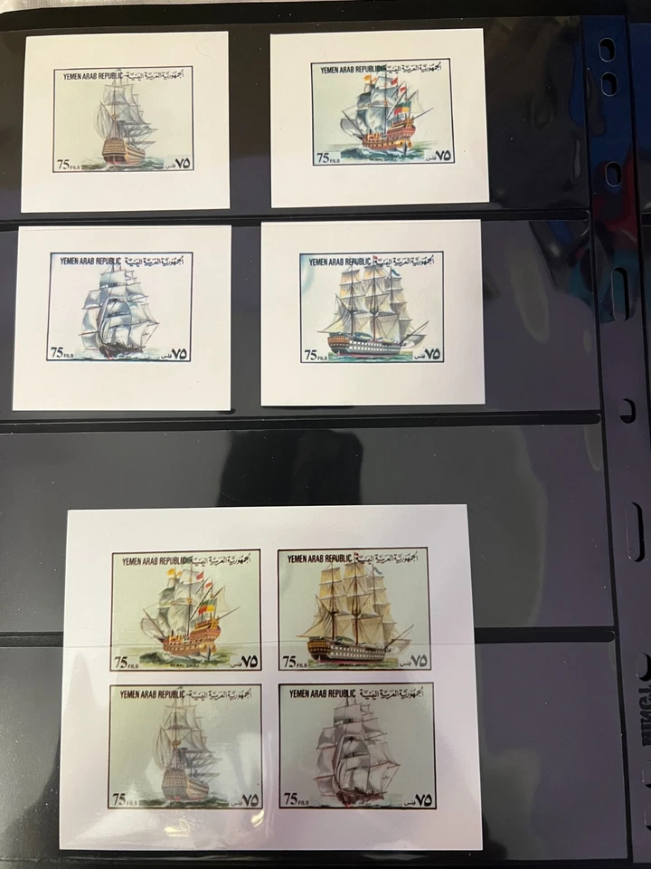 Коллекция марок Йемен YAR Chromalin Proof 158 различных! РЕДКАЯ! - Изображение 3 из 4