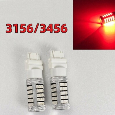 Front Turn Signal Light 63 SMD LED Red Bulb Lamp T25 3156 3456 4156 W1 JA