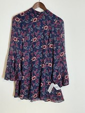 Speechless Blue Floral Long Sleeve Dress size XS