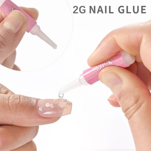 Super Strong Nail Glue Set For False Nail Tips Acrylic Nails Press On Fake Nails - Picture 3 of 13