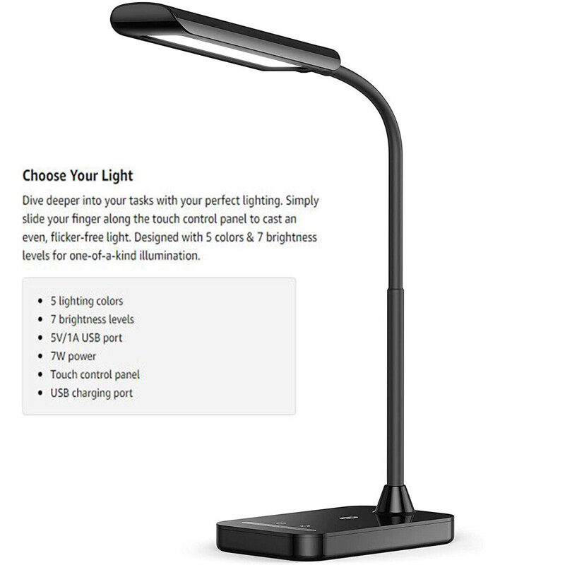 NEW LED Desk Lamp TTDL11 Flexible Gooseneck Lamp USB Charging LED27
