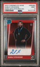 2022 Chronicles WWE Gable Steveson Donruss Optic Rated Rookie Signatures PSA 9 