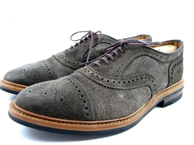 Allen Edmonds "STRANDMOK" Puntera Gorra Oxford 9 D Loden Gamuza DESCONTINUADO (513N) Foto 4 de 4