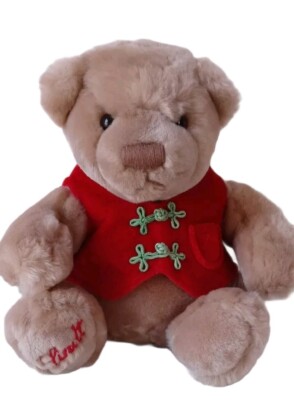 Gund Teddy Bear Lindt Kids Plush Stuffed Animal Toy Red Vest 