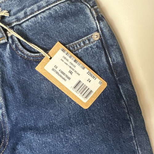 Jeans nuovi APC lavati indaco Delave Rudie taglio dritto da uomo taglia 24 prezzo al pubblico consigliato $265 - Foto 6 di 17