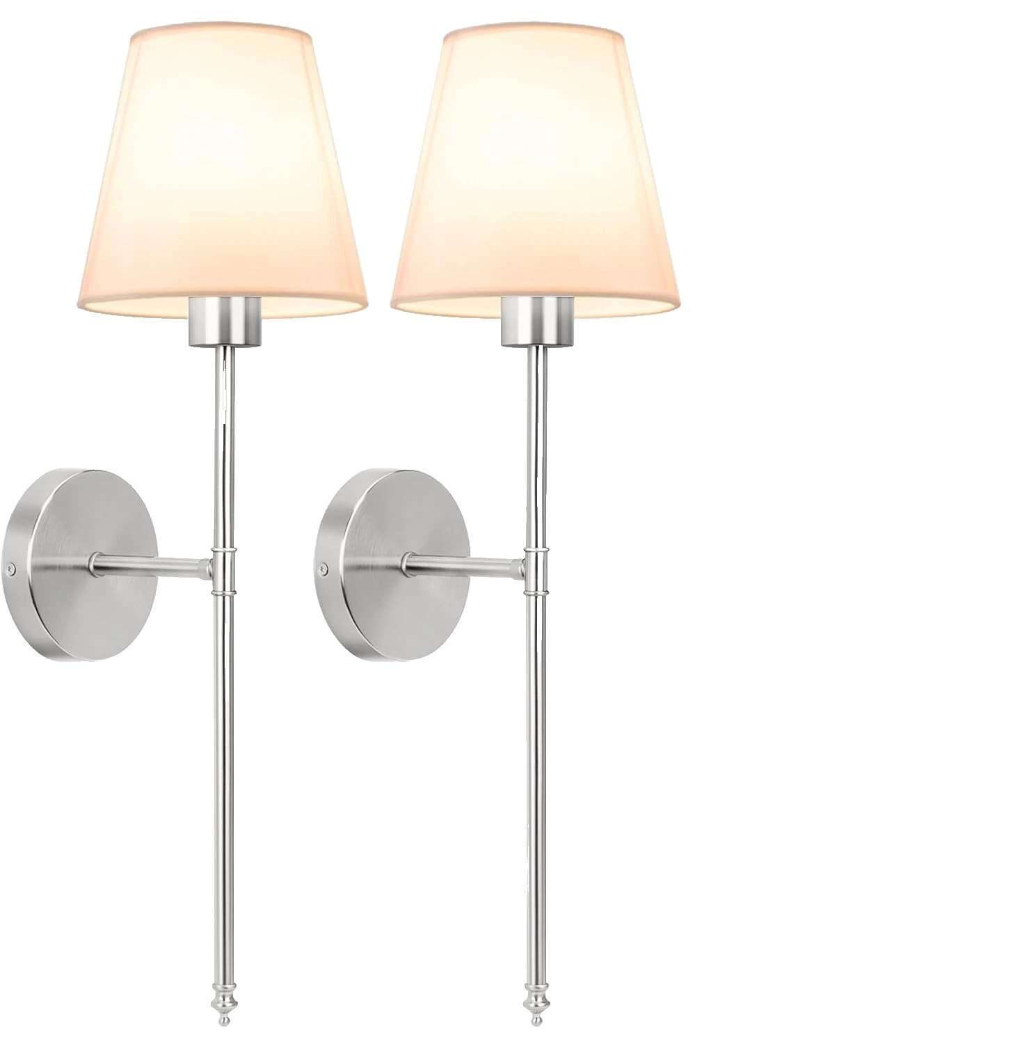 Batería de níquel blanco pared Accesorios de Iluminación