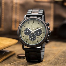 Men Wood Watch Handmade Wooden Watch Gift to Men for Father's Day