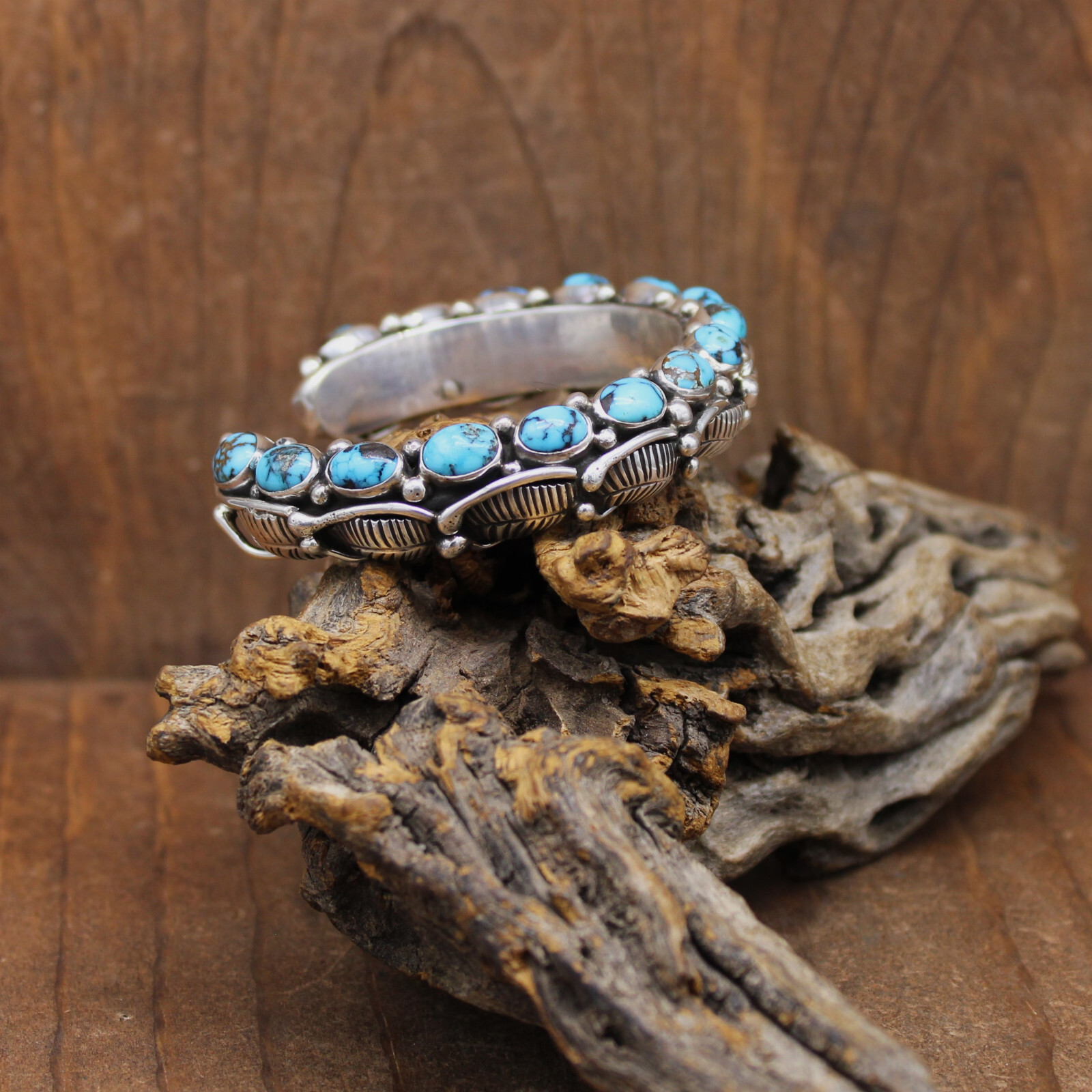 Sterling Silver Triangle Wire Cuff Bracelet with … - image 3